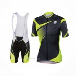 2016 Ropa Ciclismo Sportful Amarillo Negro Mangas Corta y Culotte Corto