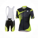 2016 Ropa Ciclismo Sportful Amarillo Negro Mangas Corta y Culotte Corto