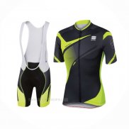 2016 Ropa Ciclismo Sportful Amarillo Negro Mangas Corta y Culotte Corto