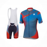 2016 Ropa Ciclismo Sportful Rojo Azul Mangas Corta y Culotte Corto