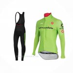 2017 Ropa Ciclismo Cannondale Verde Mangas Largas y Culotte Lunga