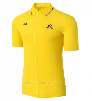 2017 Ropa Ciclismo Coq Sportif Tour De France Amarillo Mangas Corta y Culotte Corto