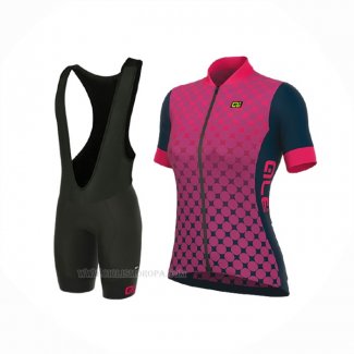 2017 Ropa Ciclismo Mujer ALE Negro Rosa Mangas Corta y Culotte Corto