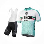 2018 Ropa Ciclismo Bianchi Attone Blanco Verde Mangas Corta y Culotte Corto