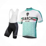 2018 Ropa Ciclismo Bianchi Attone Blanco Verde Mangas Corta y Culotte Corto