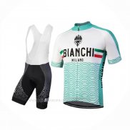 2018 Ropa Ciclismo Bianchi Attone Blanco Verde Mangas Corta y Culotte Corto
