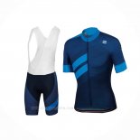 2018 Ropa Ciclismo Sportful Apagado Azul Mangas Corta y Culotte Corto