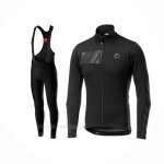 2019 Ropa Ciclismo Castelli Raddoppia 2 Negro Mangas Largas y Culotte Lunga