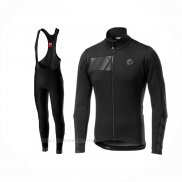 2019 Ropa Ciclismo Castelli Raddoppia 2 Negro Mangas Largas y Culotte Lunga