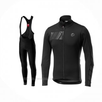 2019 Ropa Ciclismo Castelli Raddoppia 2 Negro Mangas Largas y Culotte Lunga