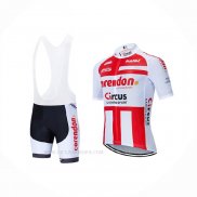 2019 Ropa Ciclismo Corendon Circus Rojo Blanco Mangas Corta y Culotte Corto