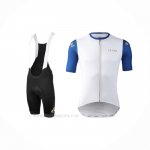 2019 Ropa Ciclismo Lecol Blanco Azul Mangas Corta y Culotte Corto