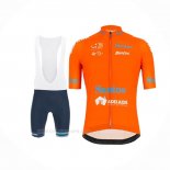 2019 Ropa Ciclismo Tour Down Under Ochre Naranja Mangas Corta Y Culotte Corto