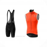 2021 Chalecos Cortavientos Castelli Naranja Mangas Corta y Culotte Corto