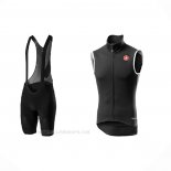 2021 Chalecos Cortavientos Castelli Negro Mangas Corta y Culotte Corto