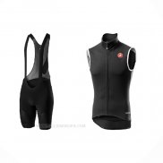 2021 Chalecos Cortavientos Castelli Negro Mangas Corta y Culotte Corto