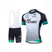 2021 Ropa Ciclismo Bike Exchange Blanco Mangas Corta y Culotte Corto