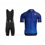 2021 Ropa Ciclismo Castelli Brillante Azul Mangas Corta y Culotte Corto