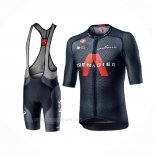 2021 Ropa Ciclismo Ineos Grenadiers Apagado Azul Mangas Corta y Culotte Corto