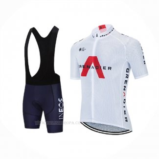 2021 Ropa Ciclismo Ineos Grenadiers Blanco Mangas Corta y Culotte Corto