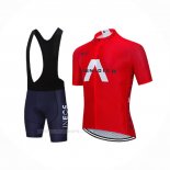 2021 Ropa Ciclismo Ineos Grenadiers Rojo Mangas Corta y Culotte Corto