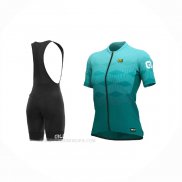 2021 Ropa Ciclismo Mujer ALE Luz Verde Mangas Corta y Culotte Corto