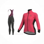 2021 Ropa Ciclismo Mujer ALE Profundo Rosa Manica Lunga e Salopett(3)