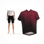 2021 Ropa Ciclismo Mujer Specialized Rojo Negro Mangas Corta y Culotte Corto