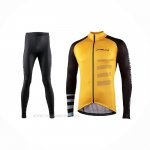 2021 Ropa Ciclismo Nalini Amarillo Mangas Largas Y Culotte Lunga
