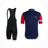 2021 Ropa Ciclismo Rapha Apagado Azul Rojo Mangas Corta y Culotte Corto