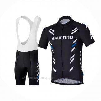 2021 Ropa Ciclismo Shimano Negro Mangas Corta y Culotte Corto