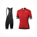 2021 Ropa Ciclismo Sportful Rojo Mangas Corta y Culotte Corto