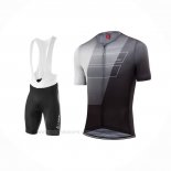 2022 Ropa Ciclismo Loffler Negro Blanco Gris Mangas Corta y Culotte Corto