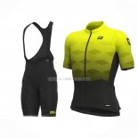 2023 Ropa Ciclismo ALE Amarillo Mangas Cortas y Culotte Corto