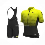 2023 Ropa Ciclismo ALE Amarillo Mangas Cortas y Culotte Corto