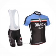 2014 Ropa Ciclismo Bianchi Negro Azul Mangas Corta y Culotte Corto