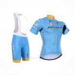 2015 Ropa Ciclismo Astana Azul Claro Mangas Corta y Culotte Corto