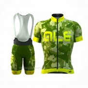 2016 Ropa Ciclismo ALE Verde Amarillo Mangas Corta y Culotte Corto