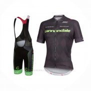 2016 Ropa Ciclismo Cannondale Negro Mangas Corta y Culotte Corto