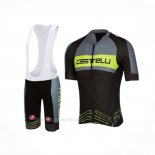 2016 Ropa Ciclismo Castelli Verde Gris Mangas Corta y Culotte Corto