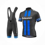 2016 Ropa Ciclismo Giant Negro Azul Mangas Corta y Culotte Corto