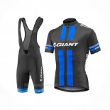 2016 Ropa Ciclismo Giant Negro Azul Mangas Corta y Culotte Corto