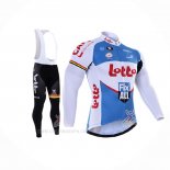 2016 Ropa Ciclismo Lotto Fix All Blanco Azul Mangas Largas y Culotte Lunga