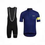 2016 Ropa Ciclismo Rapha Azul Negro Mangas Corta y Culotte Corto