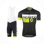 2016 Ropa Ciclismo Scott Verde Negro Mangas Corta Y Culotte Corto