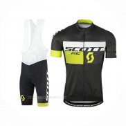 2016 Ropa Ciclismo Scott Verde Negro Mangas Corta Y Culotte Corto