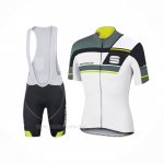 2016 Ropa Ciclismo Sportful Blanco Gris Mangas Corta y Culotte Corto