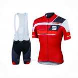 2016 Ropa Ciclismo Sportful Negro Rojo Mangas Corta y Culotte Corto