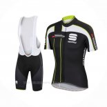 2016 Ropa Ciclismo Sportful Negro Verde Mangas Corta y Culotte Corto(1)