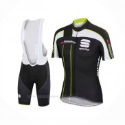 2016 Ropa Ciclismo Sportful Negro Verde Mangas Corta y Culotte Corto(1)